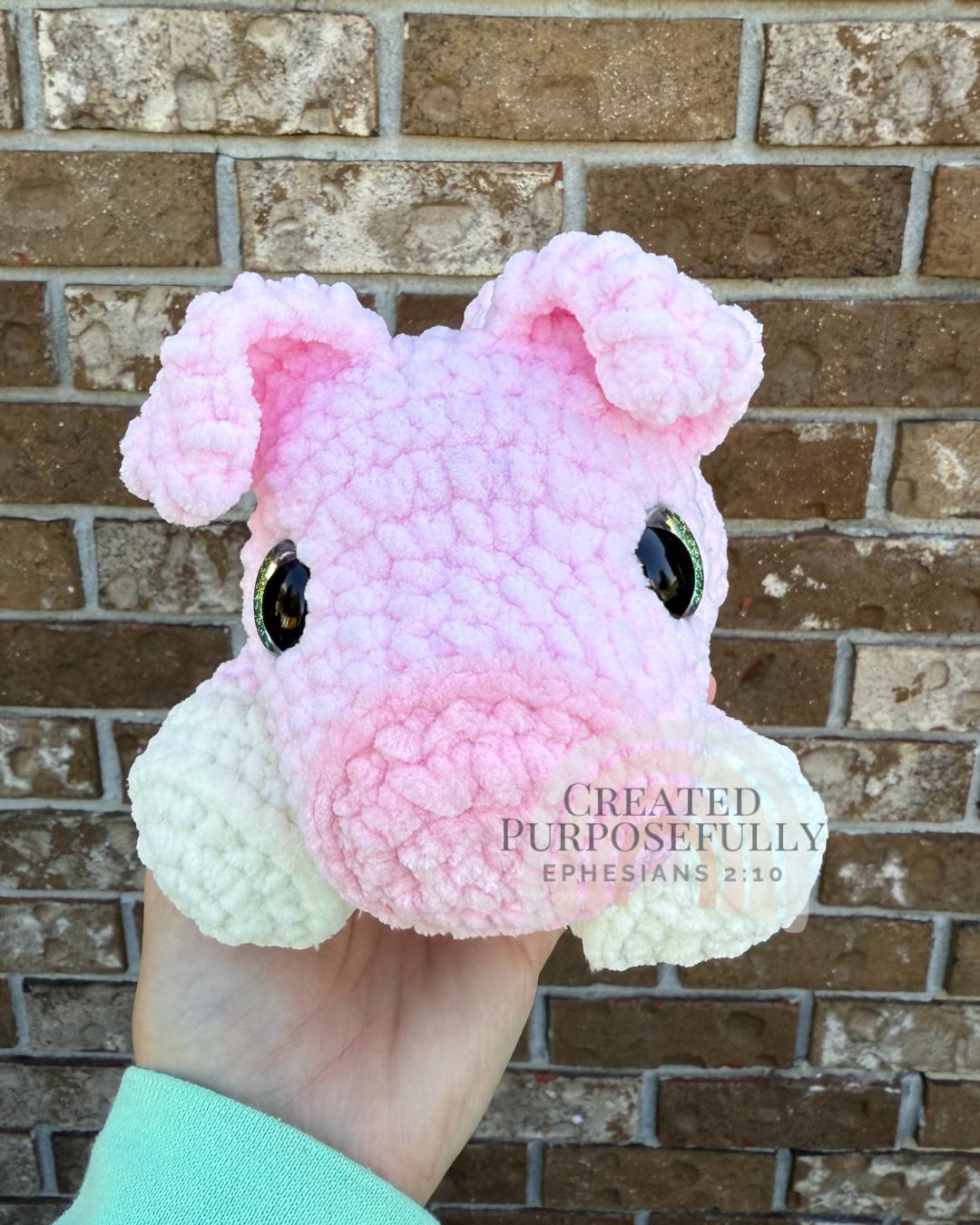 Crochet Pig Pattern, Low Sew Amigurumi (Instant Download)