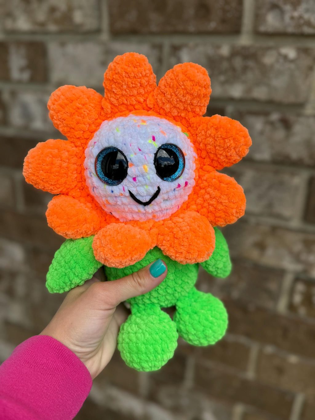 Flower Crochet Plush • Handmade Amigurumi Toy, Gift for Kids