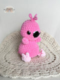 READY TO SHIP Color Crochet Plush Flamingo, Stuffed Amigurumi