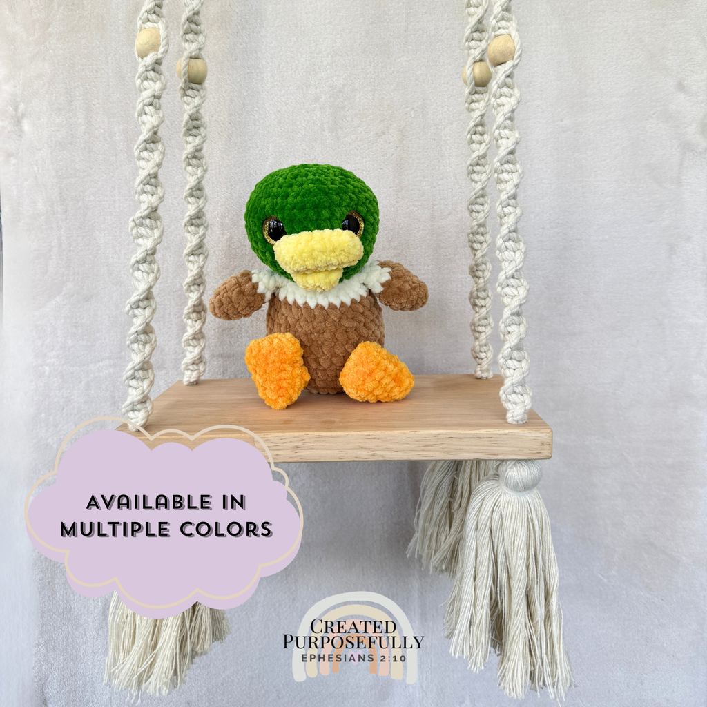 Handmade Mallard Crochet Duck Plush | Soft Amigurumi Duck Gift