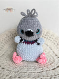 READY TO SHIP Color Crochet Plush Pigeon, Stuffed Amigurumi