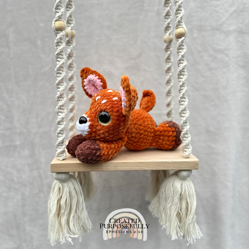Crochet Baby Deer Plush | Handmade Fawn Stuffed Animal