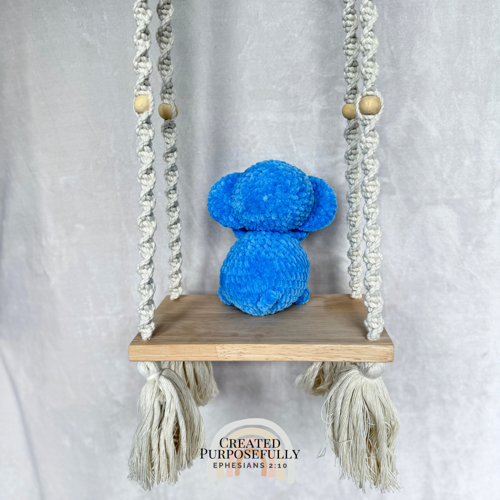 Handmade Crochet Elephant Plush | Soft Stuffed Elephant | Cute Animal Gift for Kids