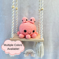 Handmade Crochet Octopus Family Plush | Mama Octopus with Two Baby Octopuses