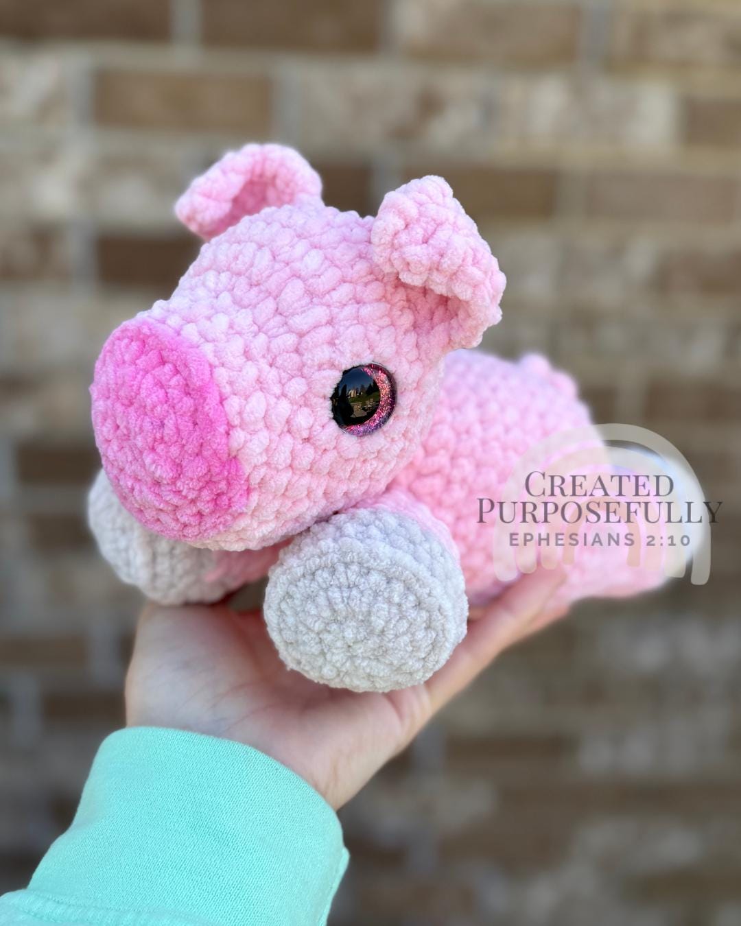 Crochet Pig Pattern, Low Sew Amigurumi (Instant Download)