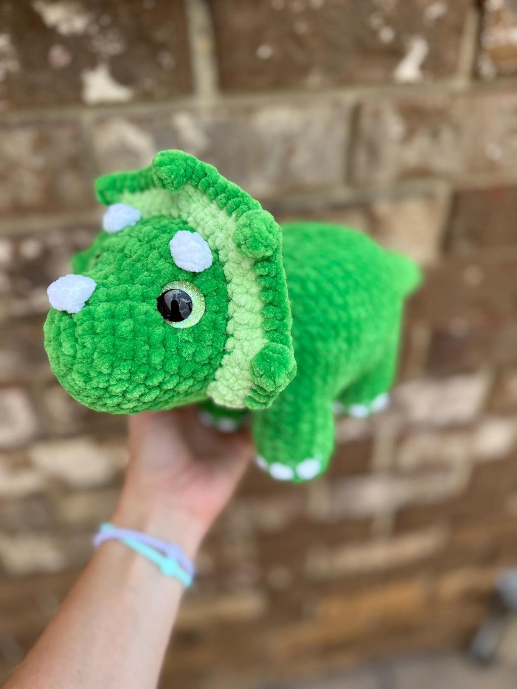 Triceratops Crochet Plush • Custom Amigurumi Dinosaur Toy
