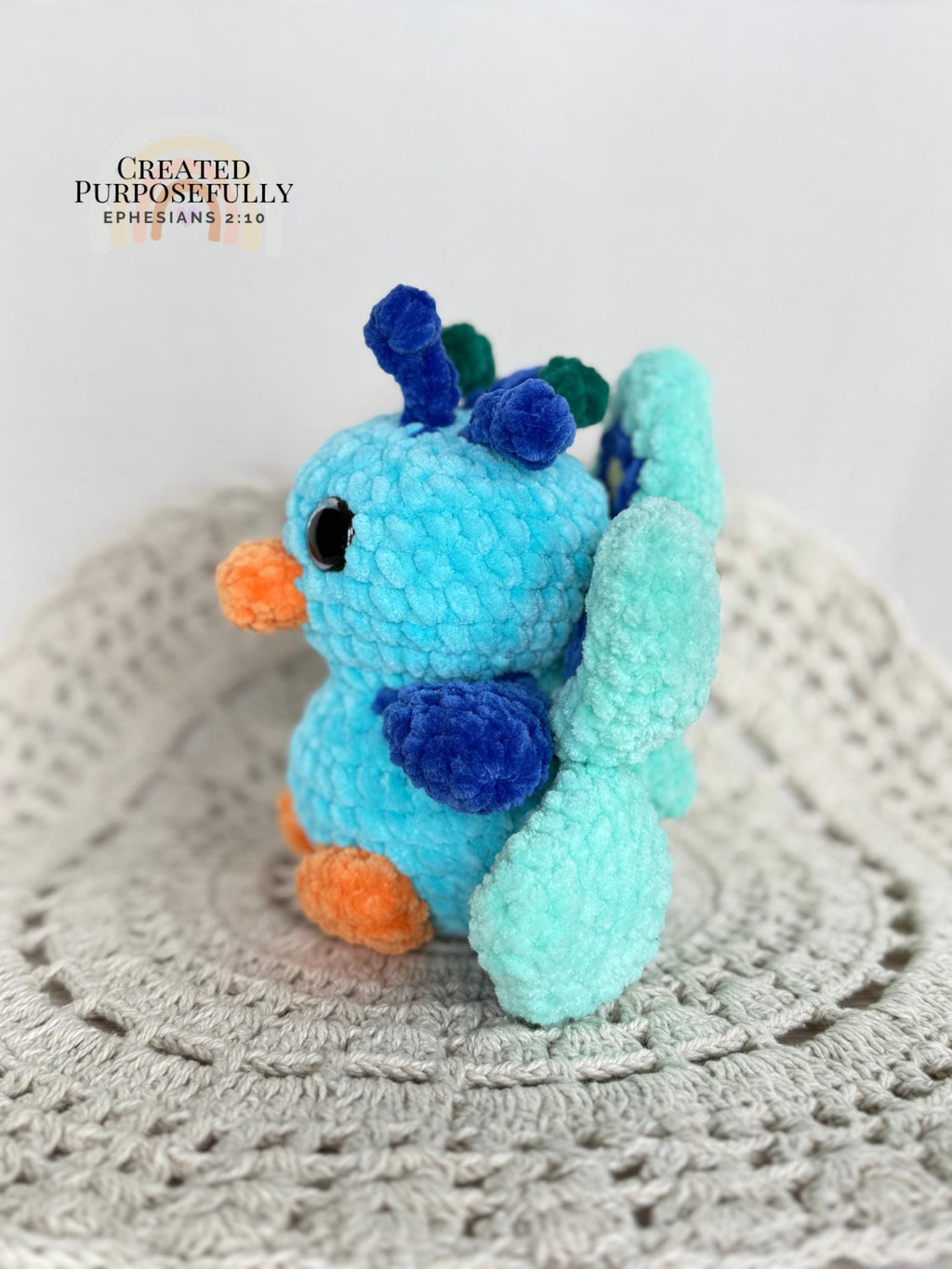Peacock Crochet Plush, Stuffed Amigurumi