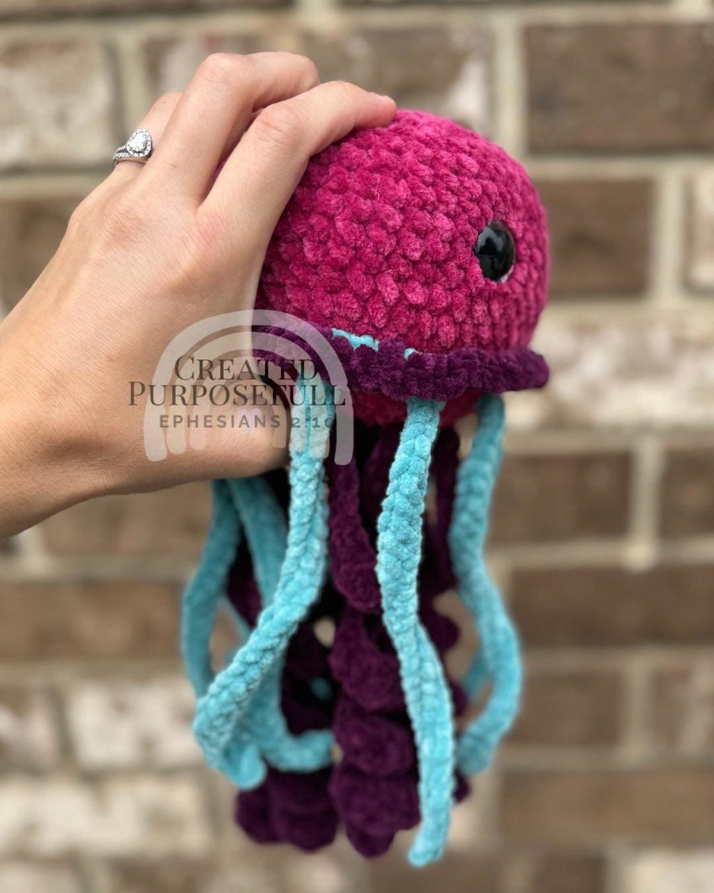 No Sew Crochet Jellyfish Pattern, Jem the Jellyfish Amigurumi (Instant Download)