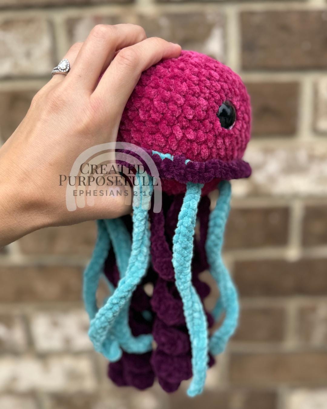 No Sew Crochet Jellyfish Pattern, Jem the Jellyfish Amigurumi (Instant Download)