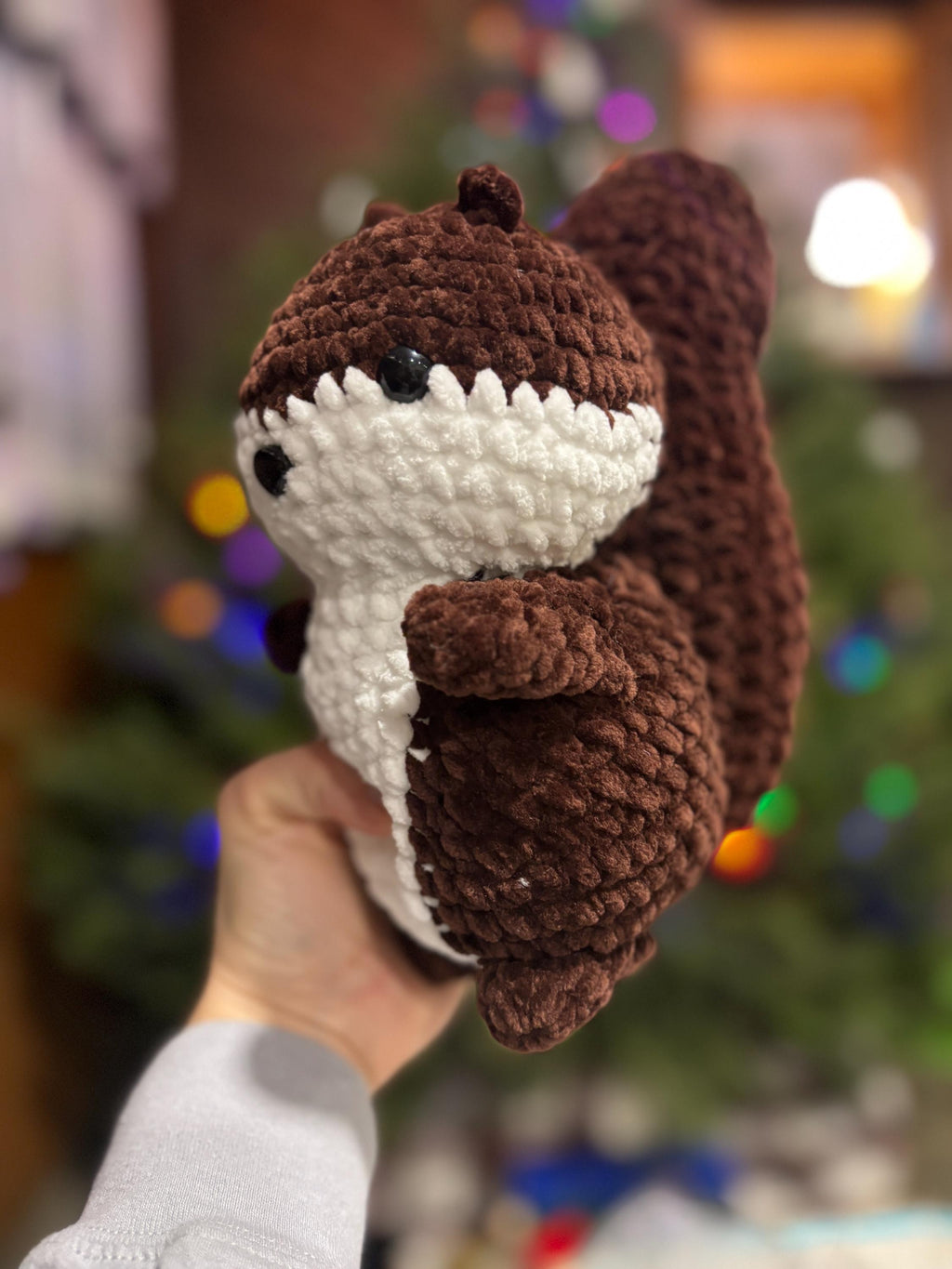 Squirrel Crochet Plushie, Soft Stuffed Amigurumi