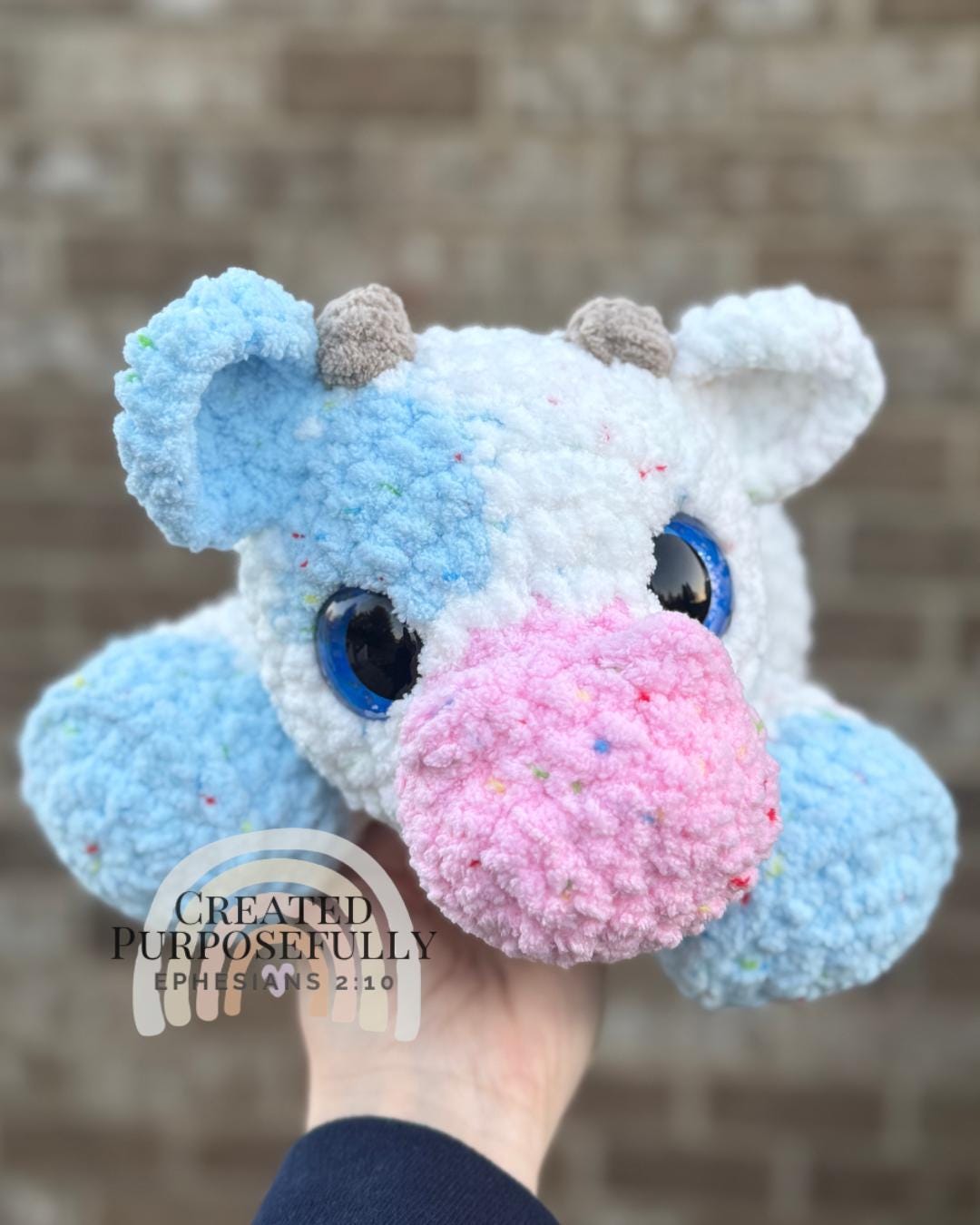 Crochet Cow Amigurumi Pattern, Low Sew Highland Cow (Instant Download)