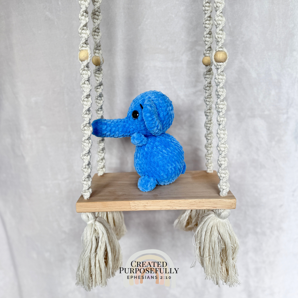 Handmade Crochet Elephant Plush | Soft Stuffed Elephant | Cute Animal Gift for Kids