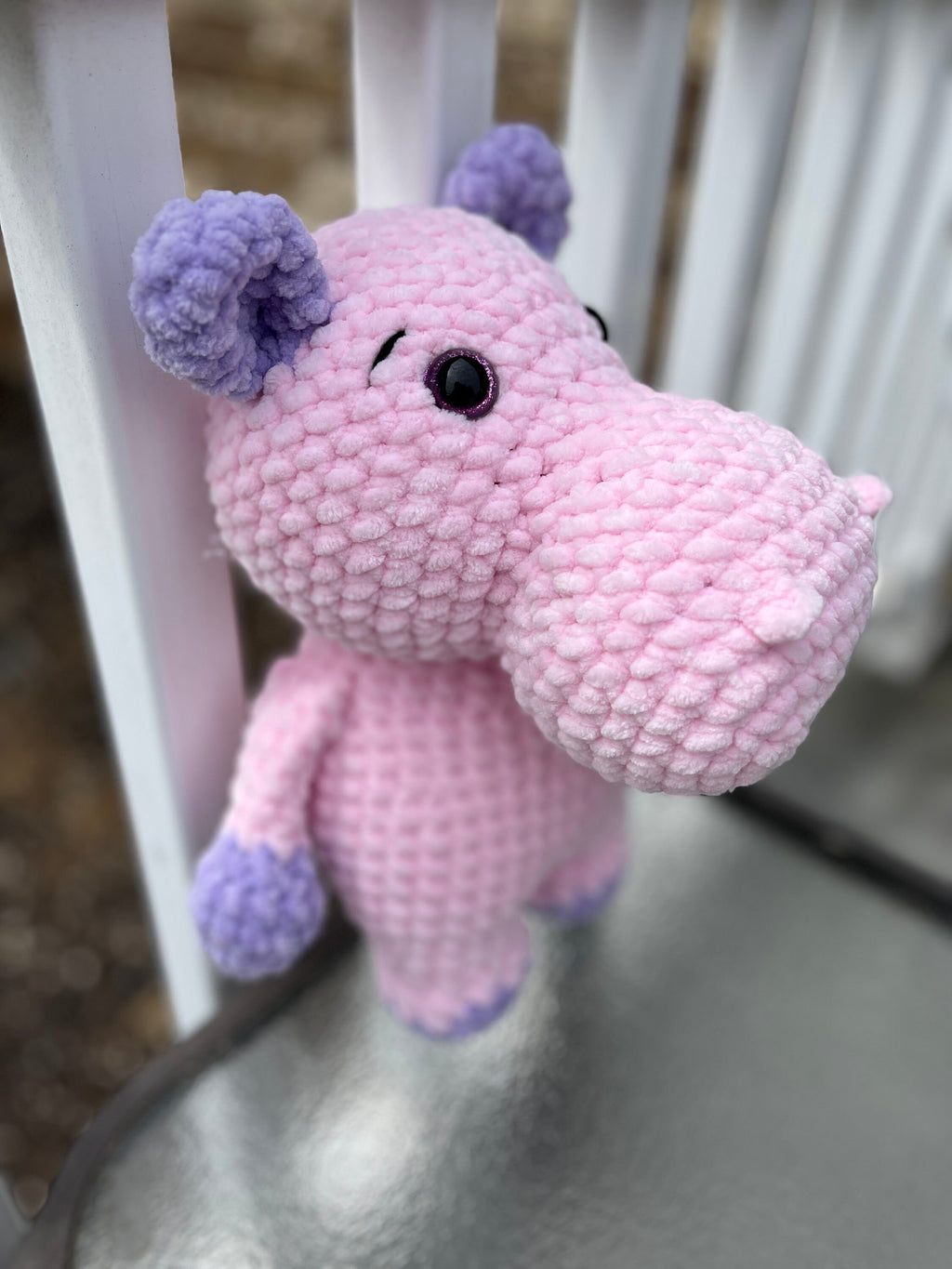 Hippopotamus Crochet Plushie | Soft Stuffed Amigurumi Toy