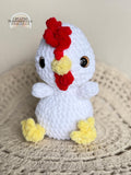Chicken Crochet Plushie, Stuffed Amigurumi