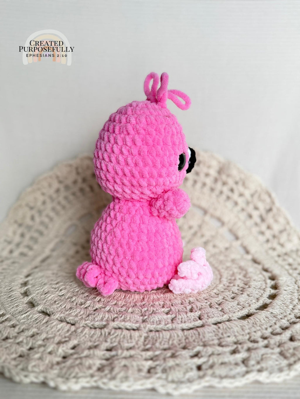READY TO SHIP Color Crochet Plush Flamingo, Stuffed Amigurumi