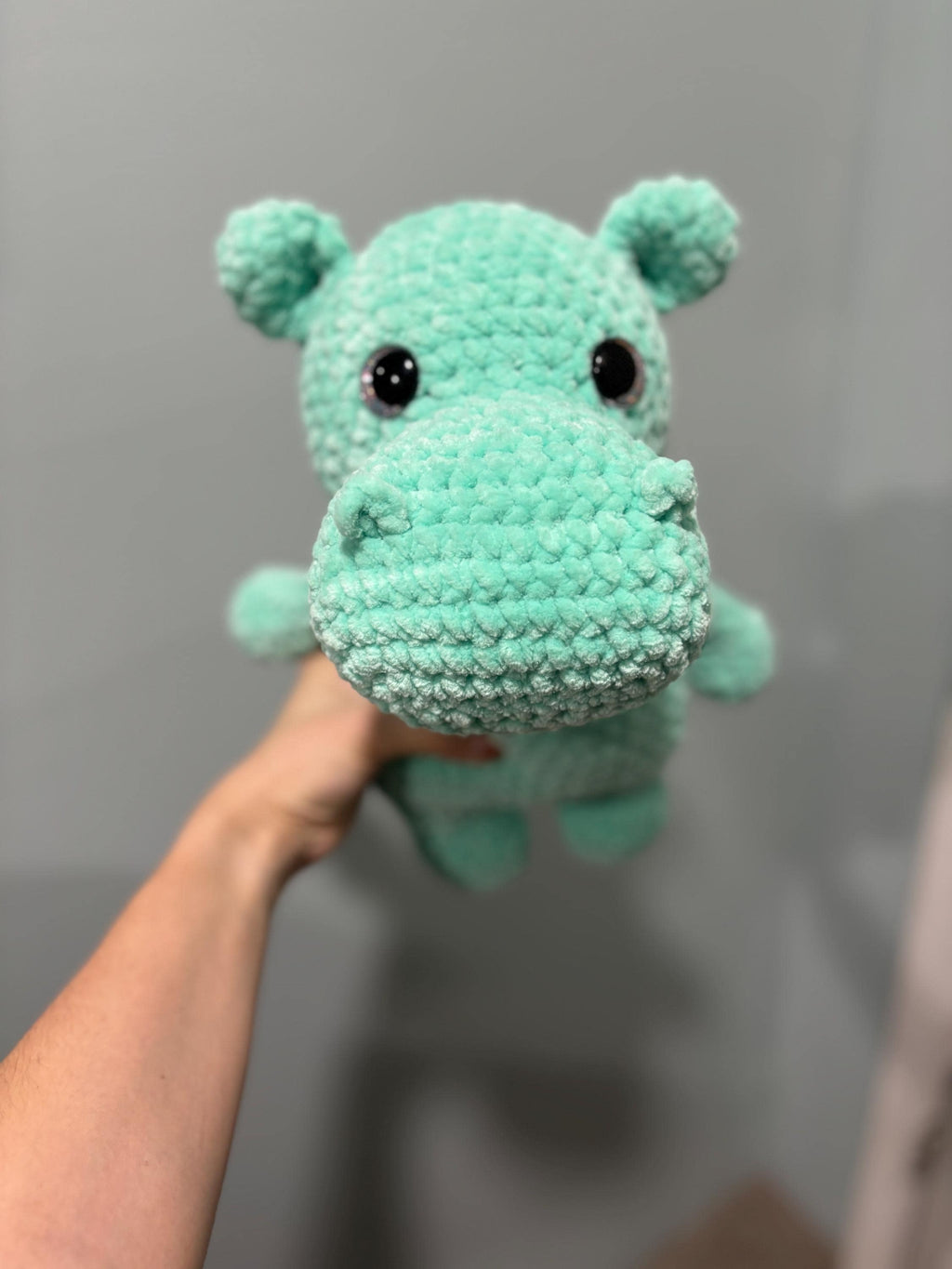 Hippopotamus Crochet Plushie | Soft Stuffed Amigurumi Toy