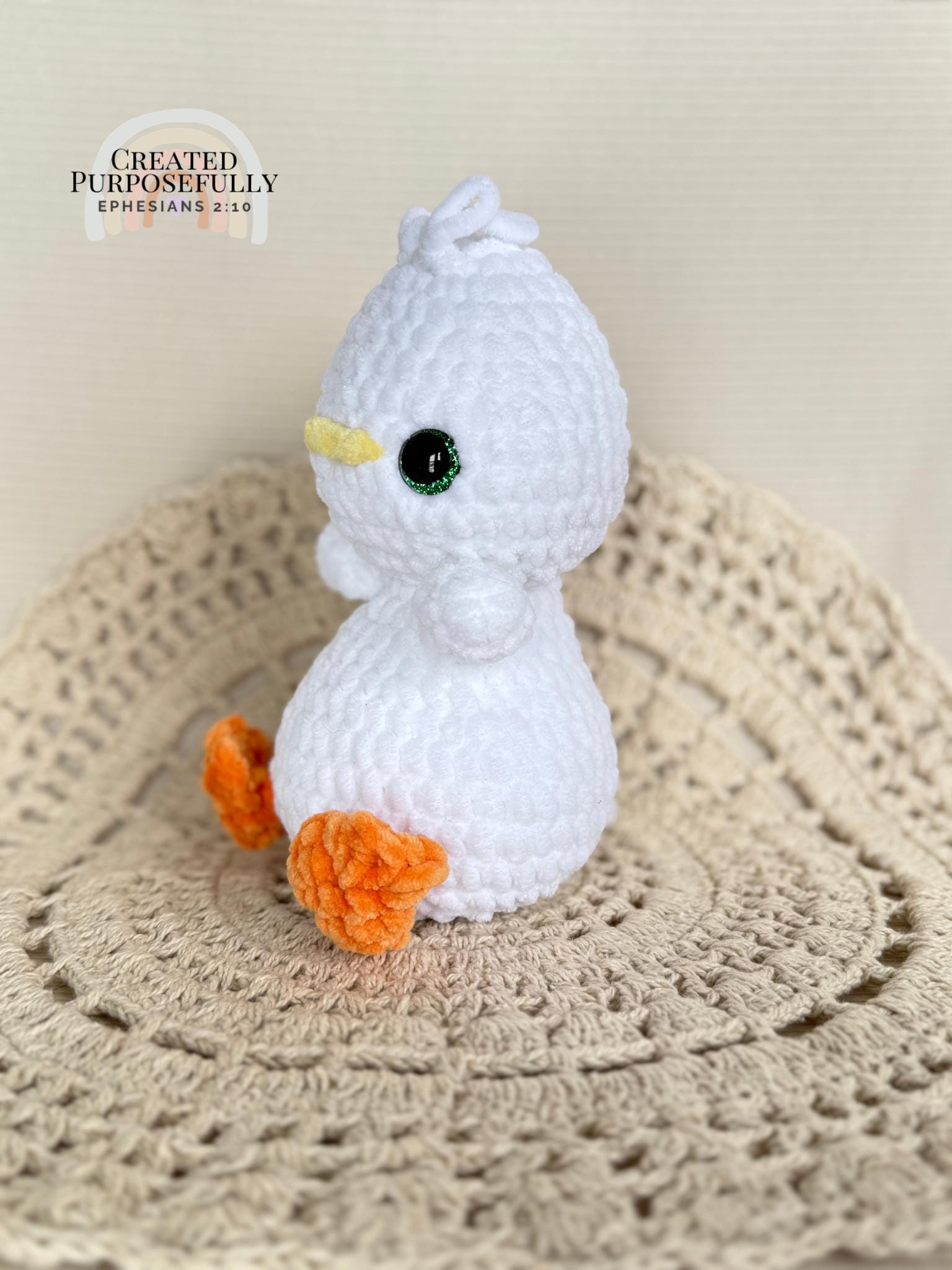 READY TO SHIP Color Crochet Plush Duck, Stuffed Amigurumi