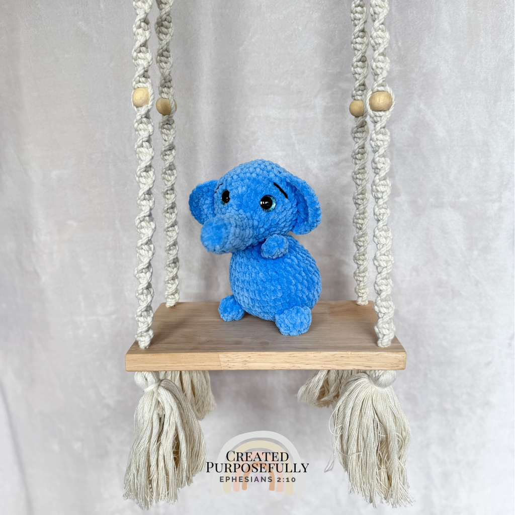 Handmade Crochet Elephant Plush | Soft Stuffed Elephant | Cute Animal Gift for Kids