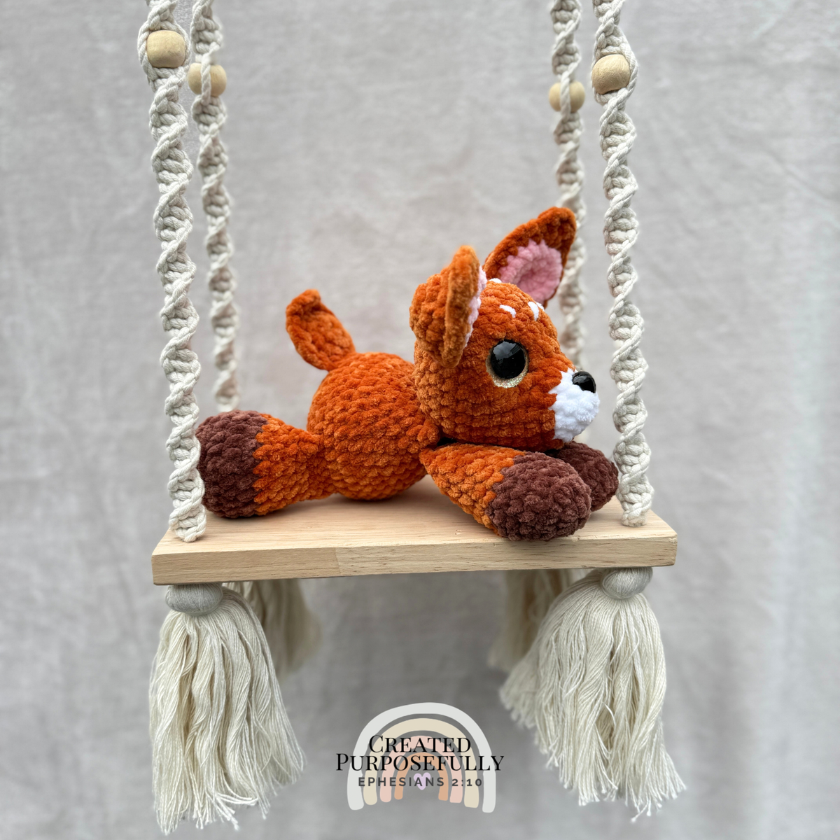 Crochet Baby Deer Plush | Handmade Fawn Stuffed Animal