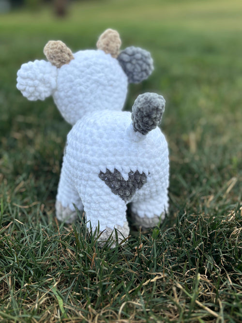 Cow Crochet Plushie, Personalized Stuffed Amigurumi Toy