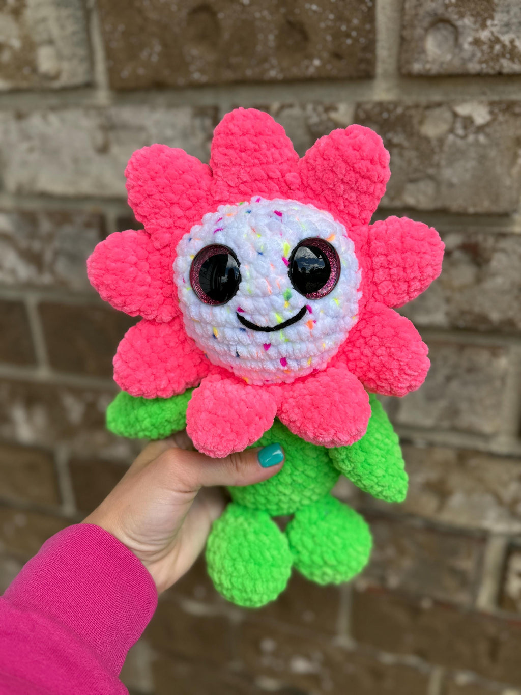 Flower Crochet Plush • Handmade Amigurumi Toy, Gift for Kids