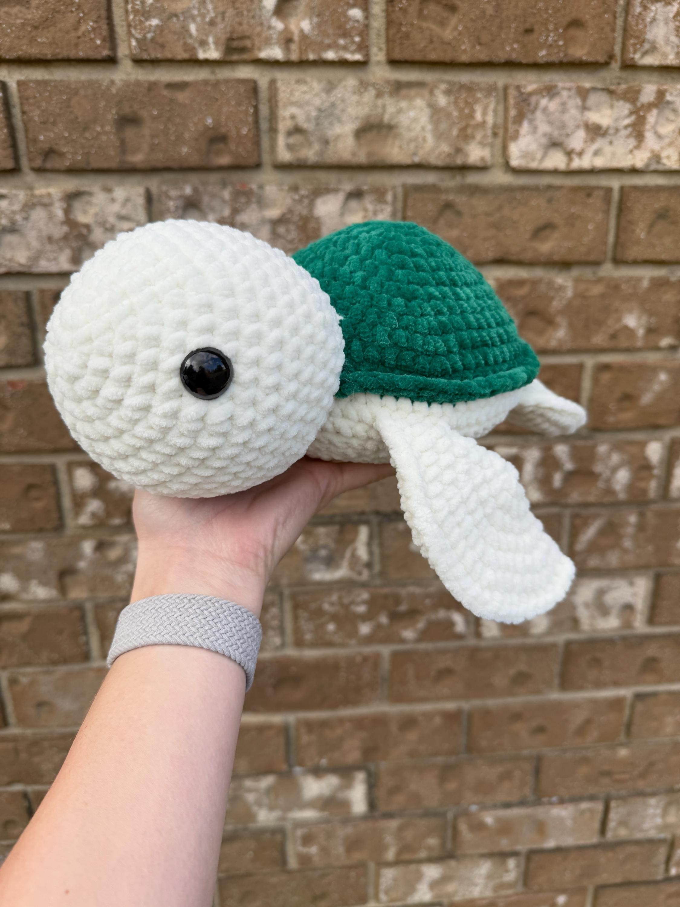 Sea Turtle Crochet Plushie | Soft Green Amigurumi Stuffed Animal