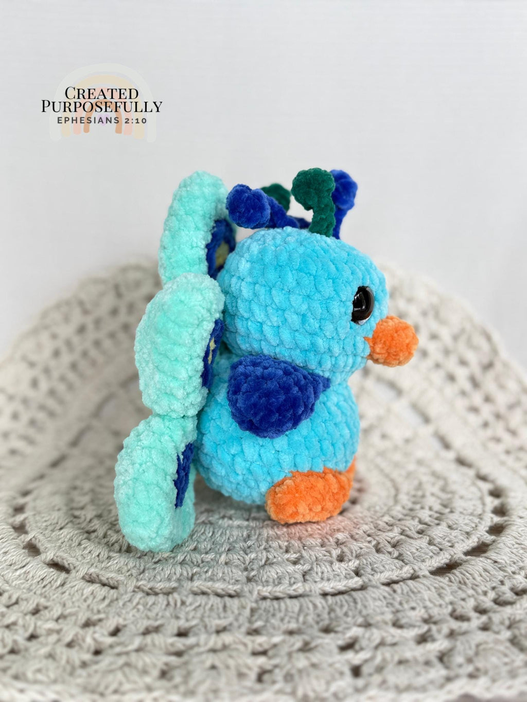 Peacock Crochet Plush, Stuffed Amigurumi