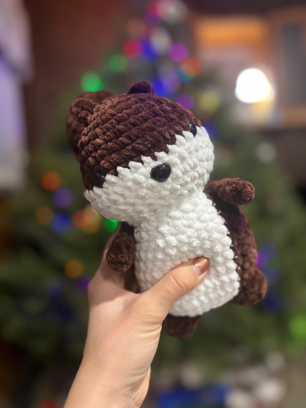 Squirrel Crochet Plushie, Soft Stuffed Amigurumi