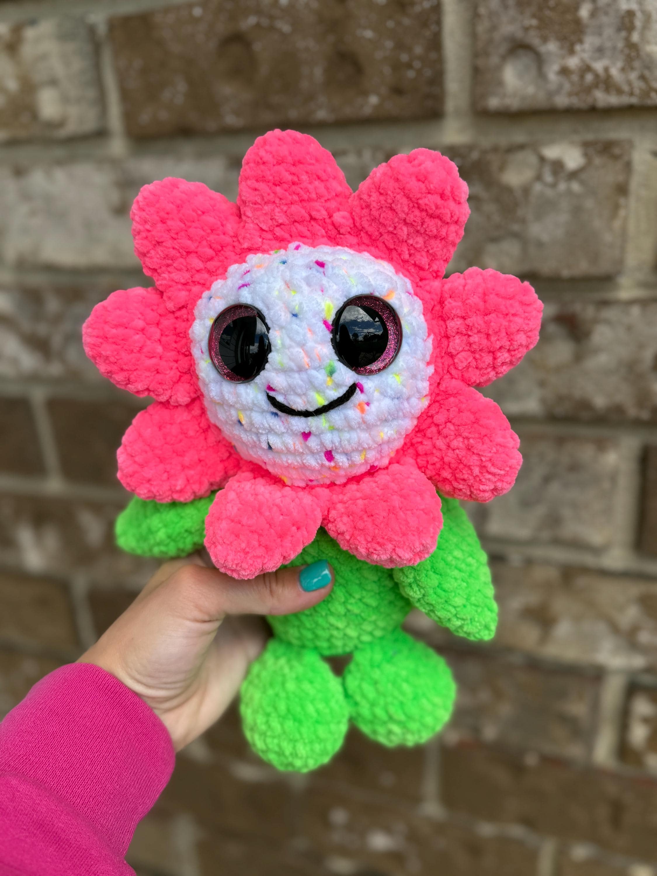 Flower Crochet Plush • Handmade Amigurumi Toy, Gift for Kids