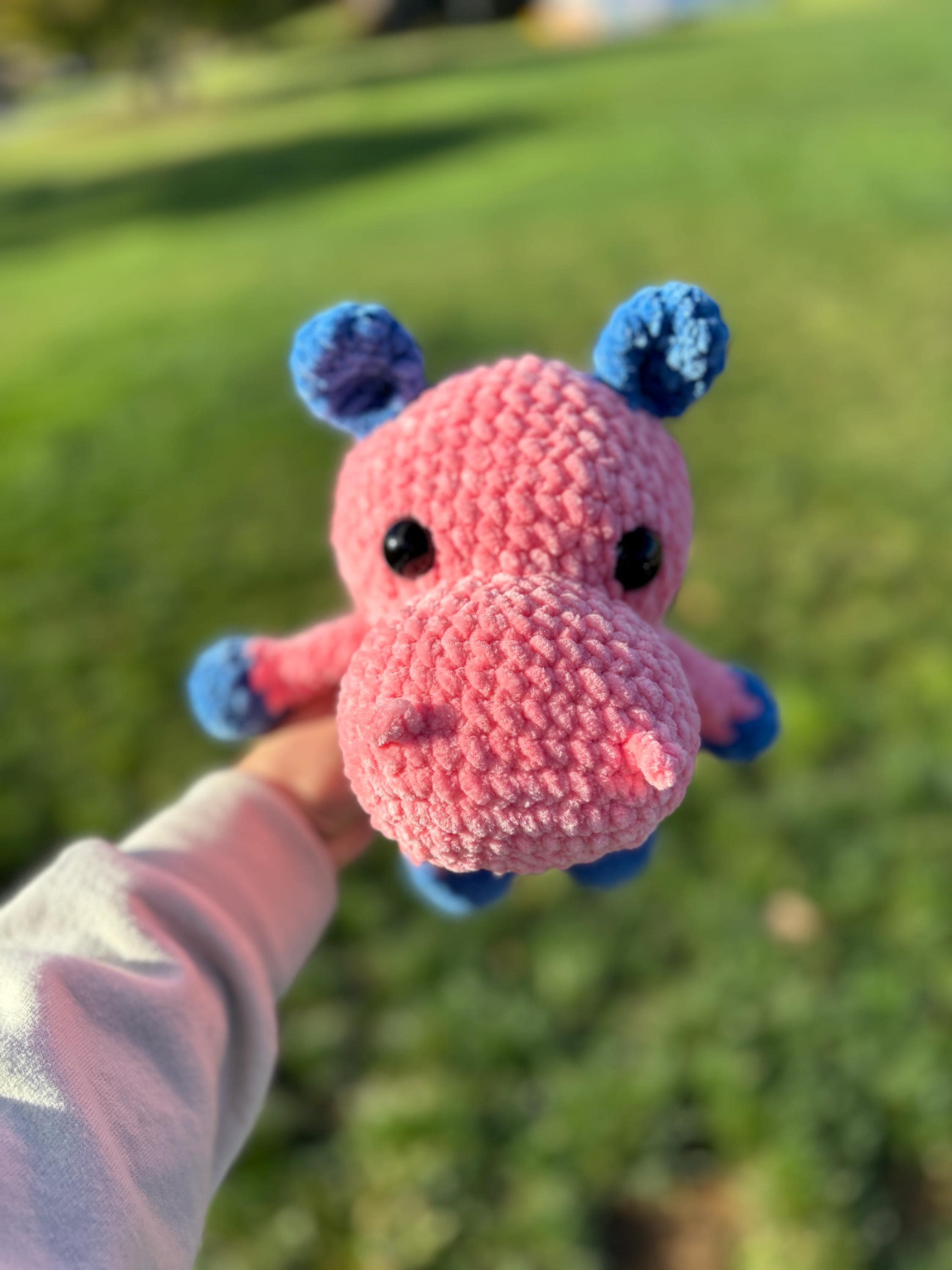 Hippopotamus Crochet Plushie | Soft Stuffed Amigurumi Toy