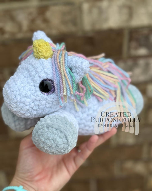 Crochet Horse and Unicorn Pattern, Low Sew Amigurumi (Instant Download)