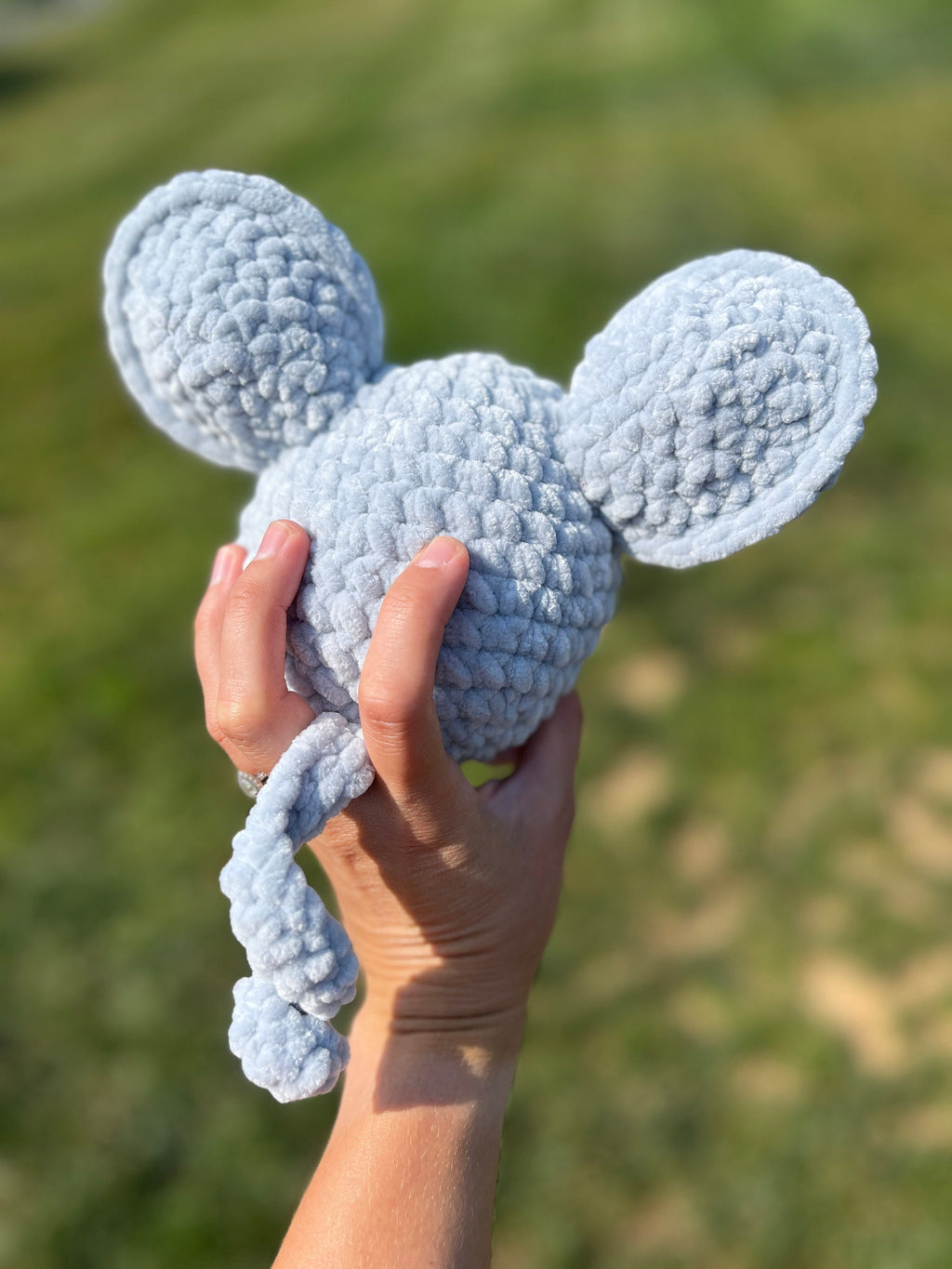 Mouse Custom Color Crochet Plush, Soft Stuffed Amigurumi