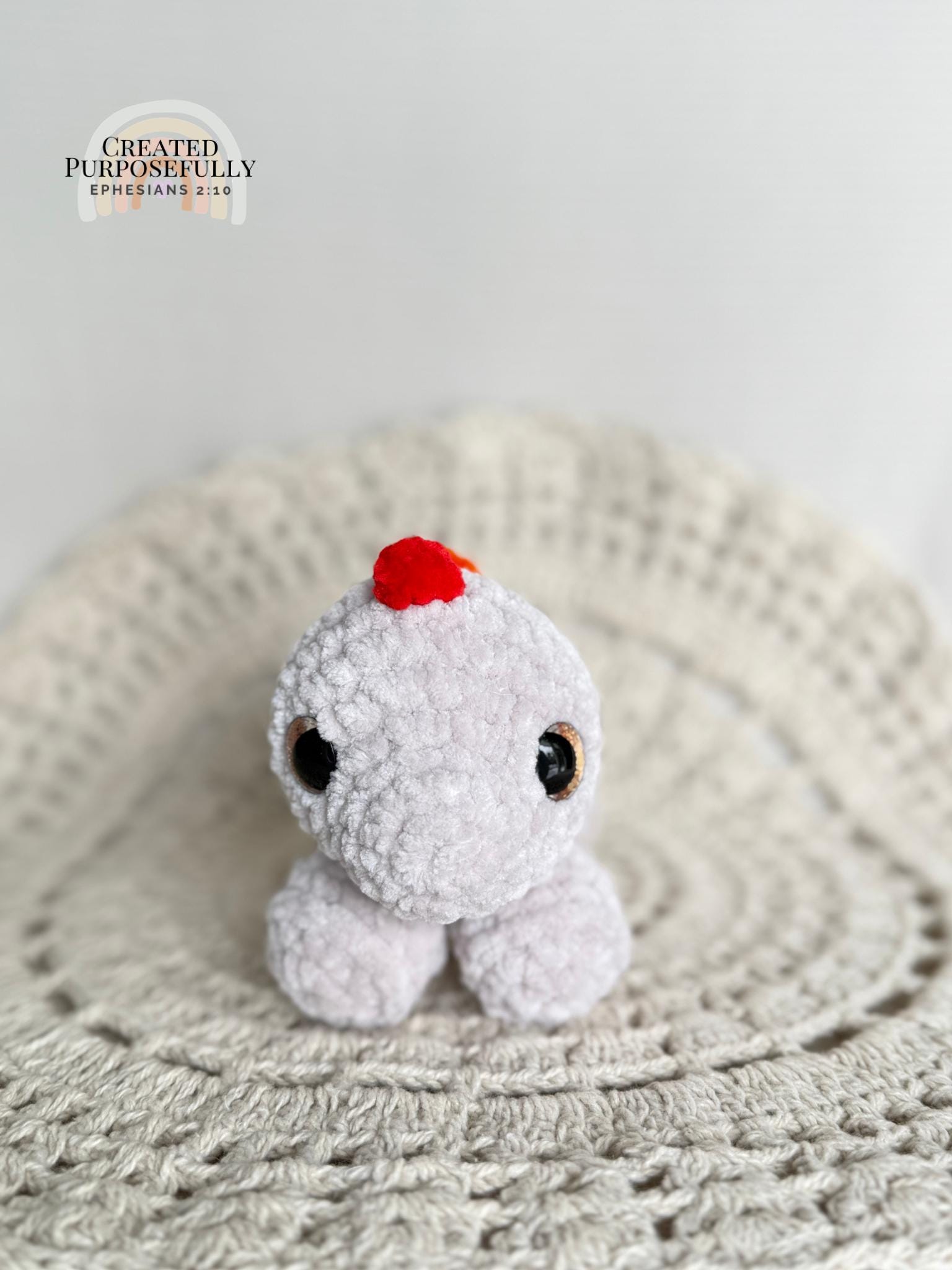 Mini Dinosaur Stegosaurus Crochet Plushie, Stuffed Amigurumi