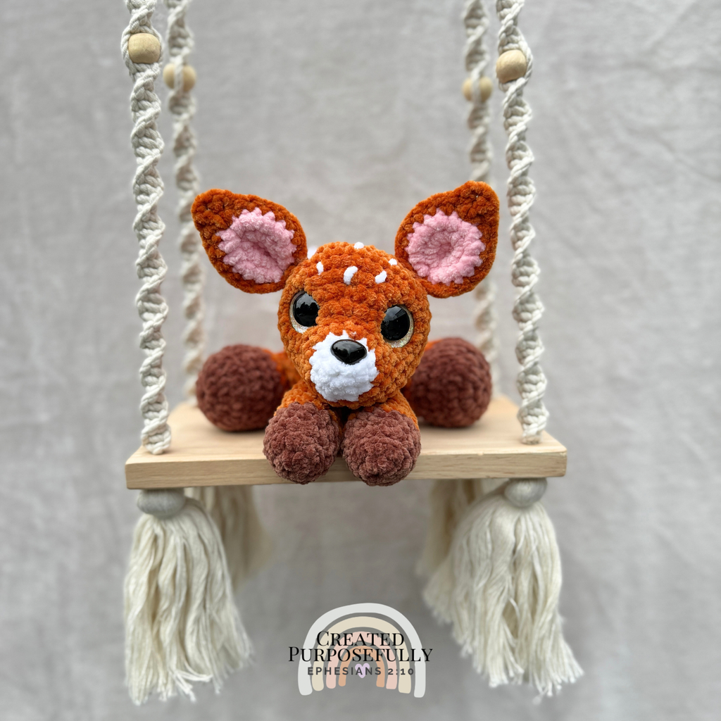 Crochet Baby Deer Plush | Handmade Fawn Stuffed Animal