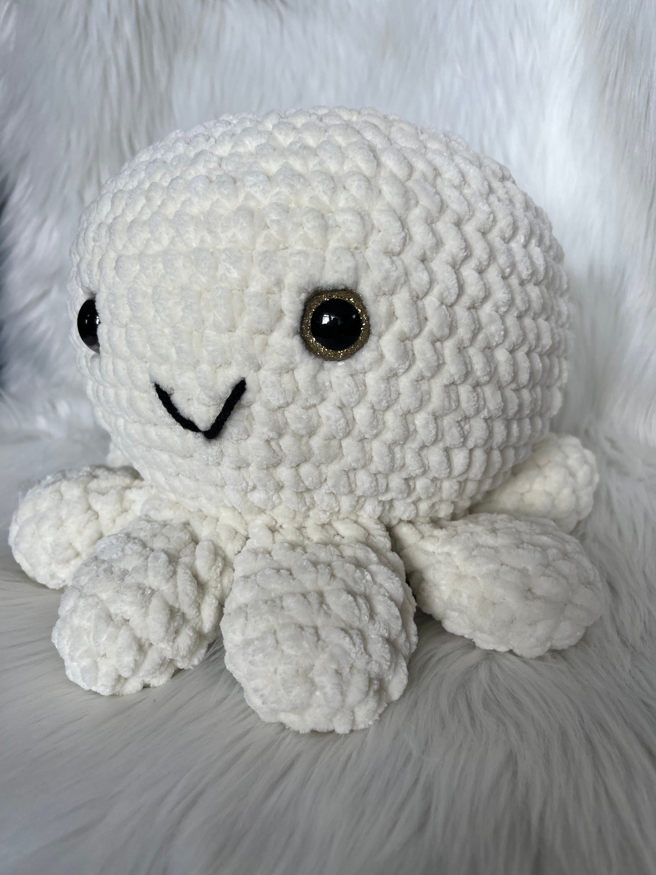Octopus Crochet Plushie Gender Reveal | Cream Stuffed Animal with Surprise Babies
