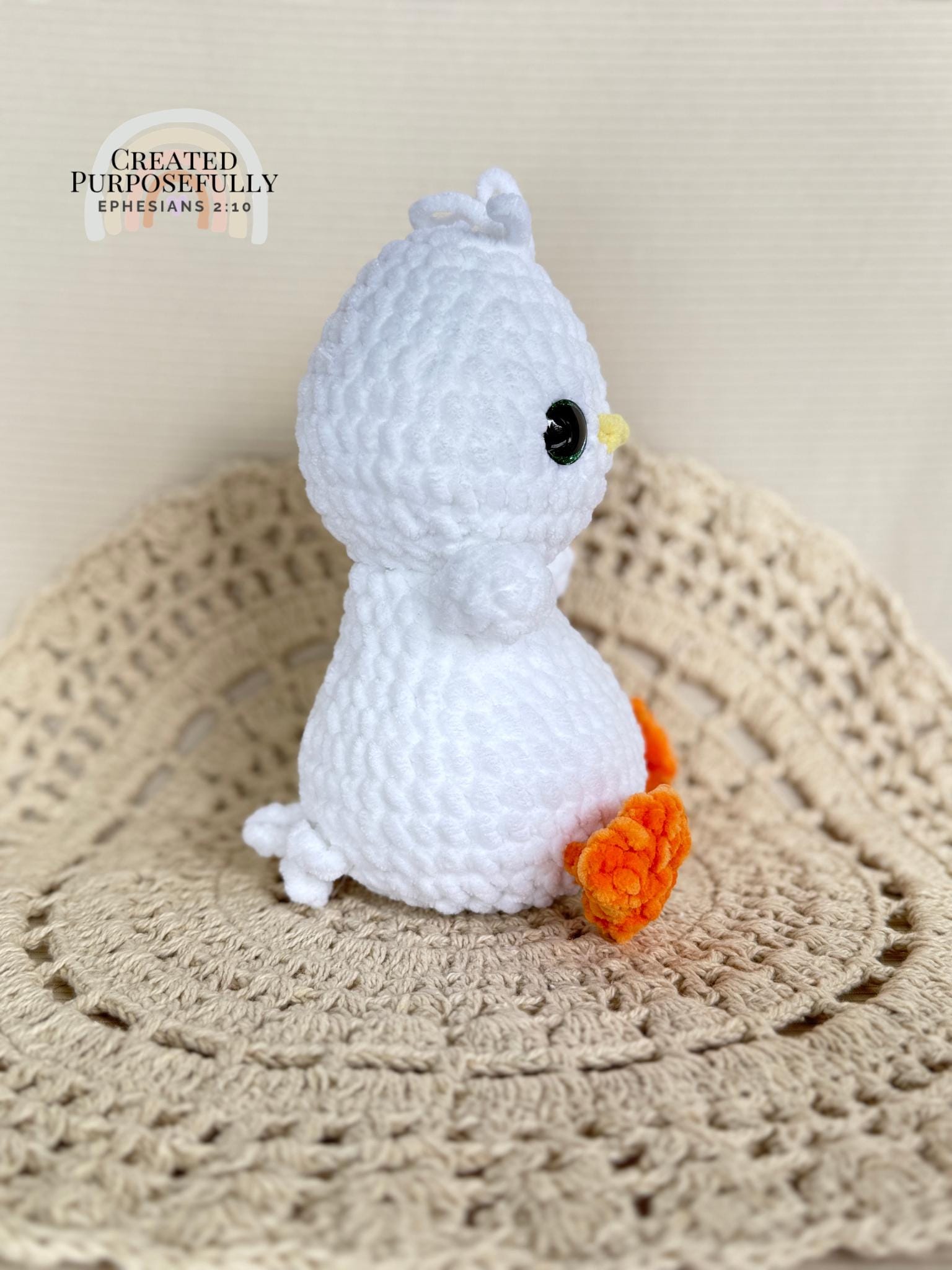 Duck Crochet Plush, Stuffed Amigurumi