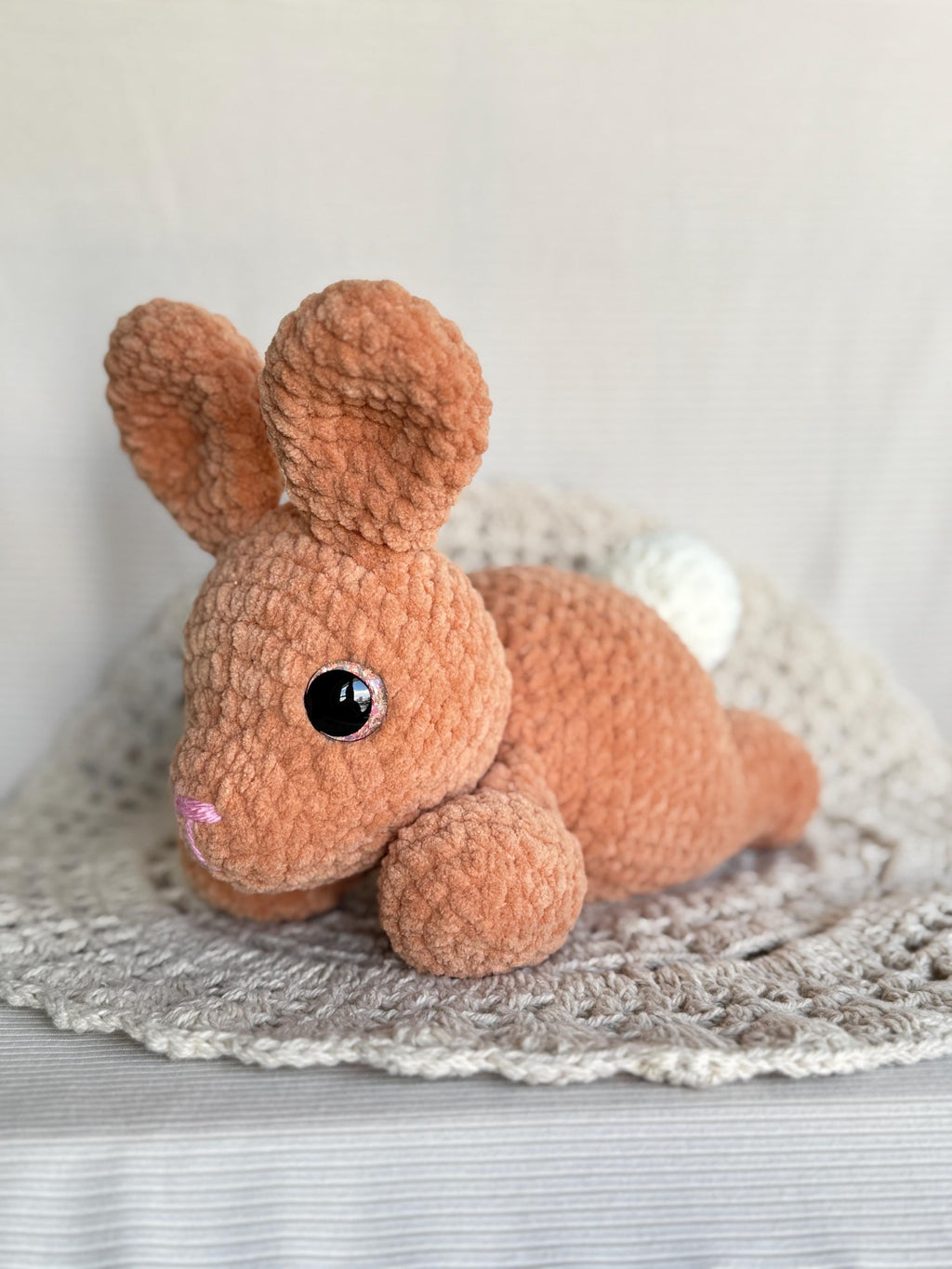 Custom Color Crochet Plush Easter Basket Bundle, Bunny and Chick, Stuffed Amigurumi