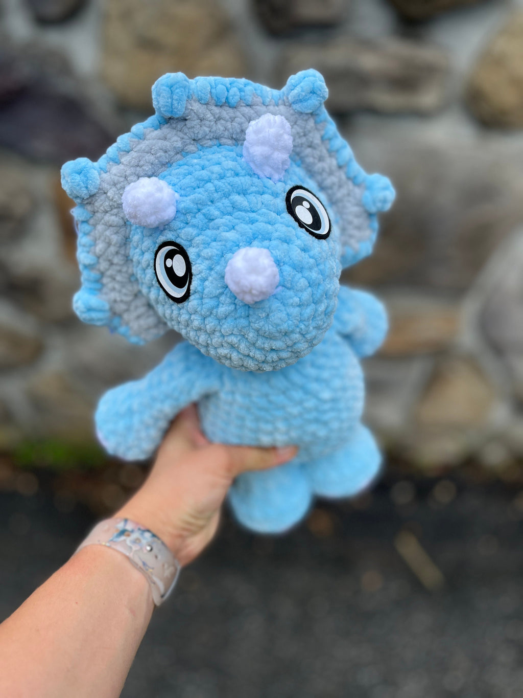 Triceratops Crochet Plushie | Stuffed Amigurumi