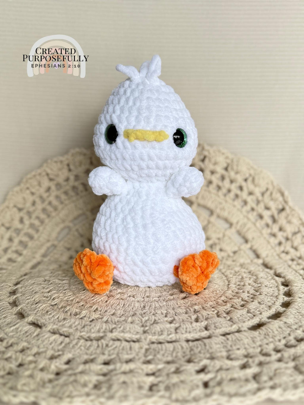 READY TO SHIP Color Crochet Plush Duck, Stuffed Amigurumi