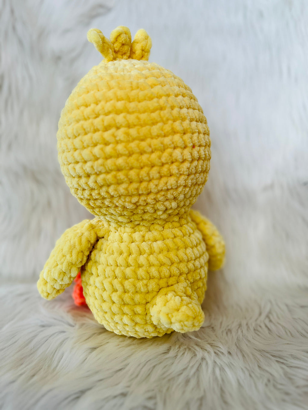 Duck Crochet Plushie | Handmade Stuffed Amigurumi (13 inch)