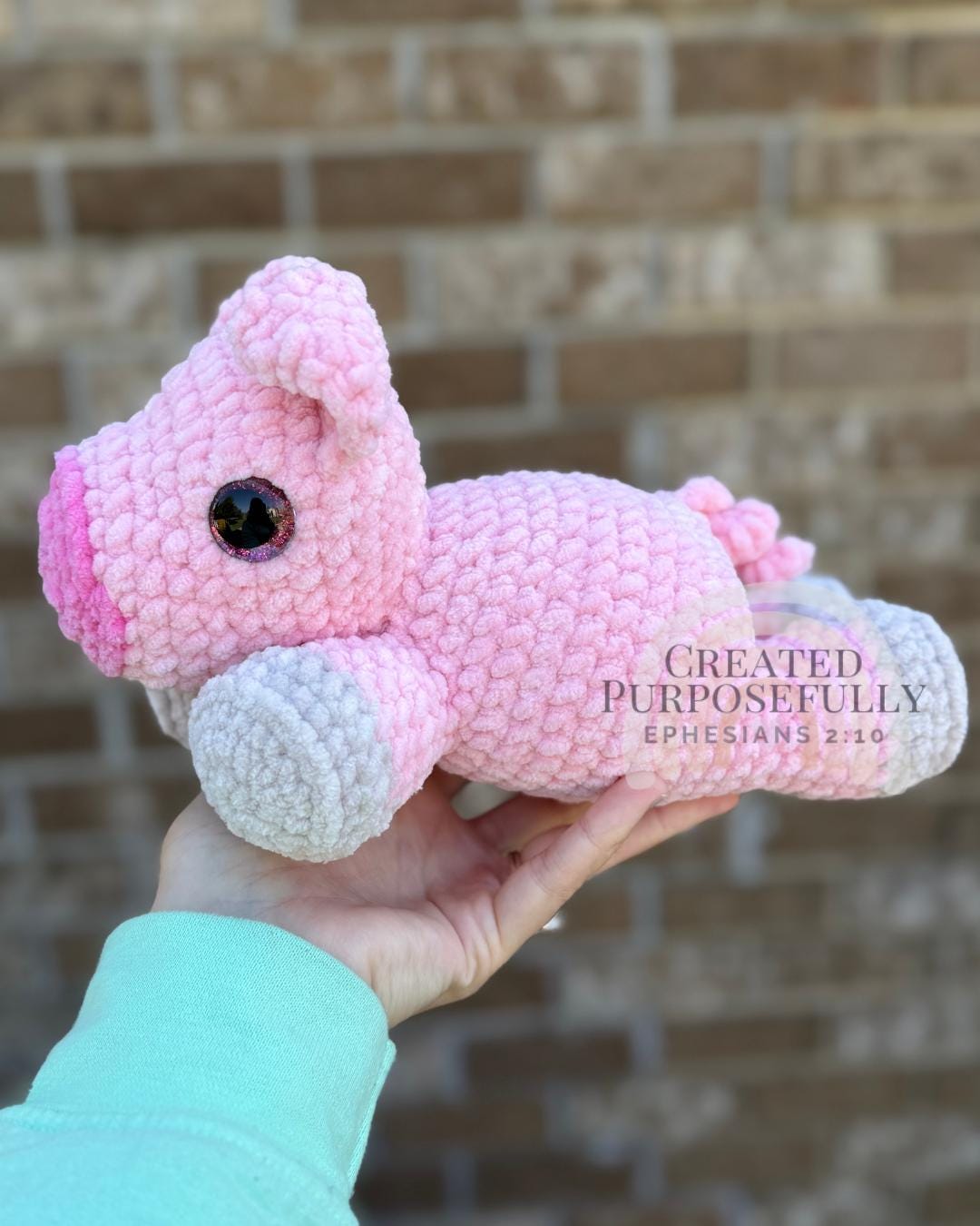 Crochet Pig Pattern, Low Sew Amigurumi (Instant Download)