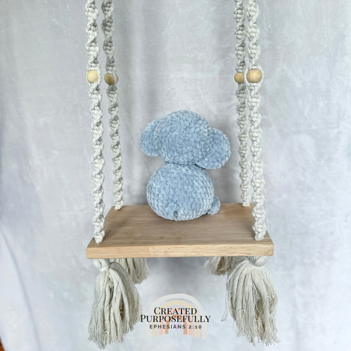 Handmade Crochet Elephant Plush | Soft Stuffed Elephant | Cute Animal Gift for Kids