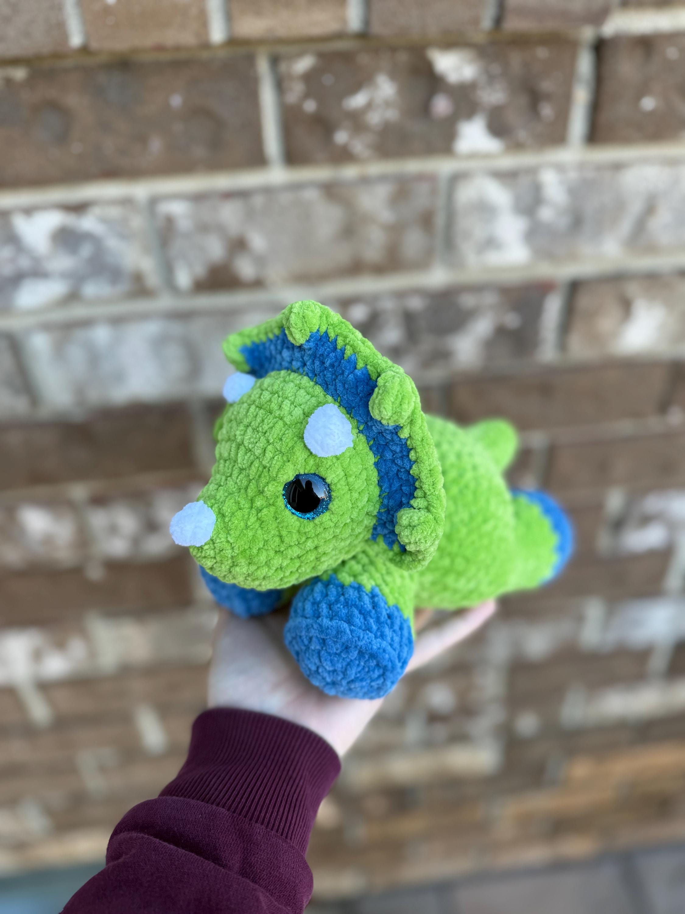 Crochet Triceratops and Stegosaurus, Low Sew Dinosaur Pattern (Digital Download)