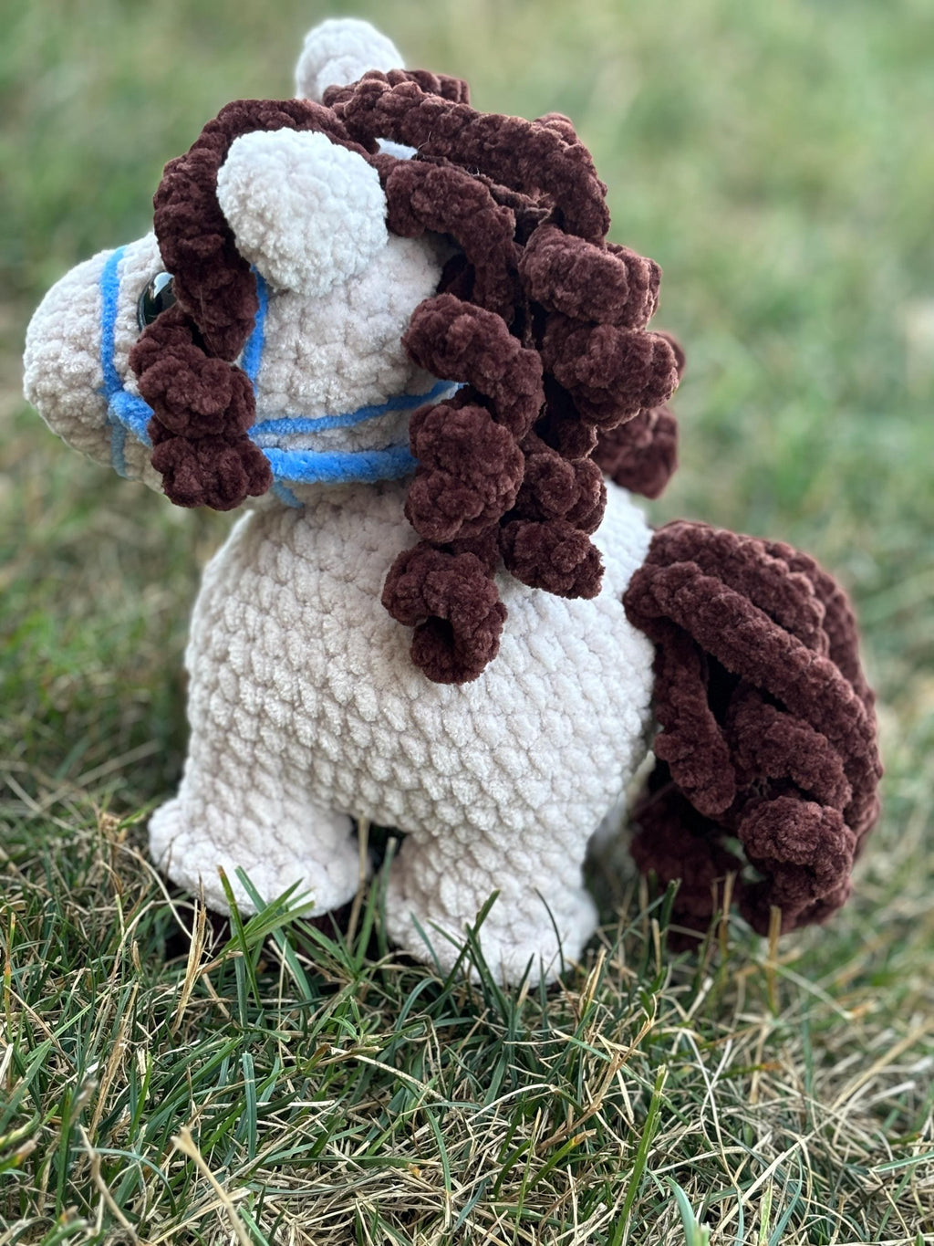 Horse Standing Crochet Plushie: Soft Stuffed Animal Toy
