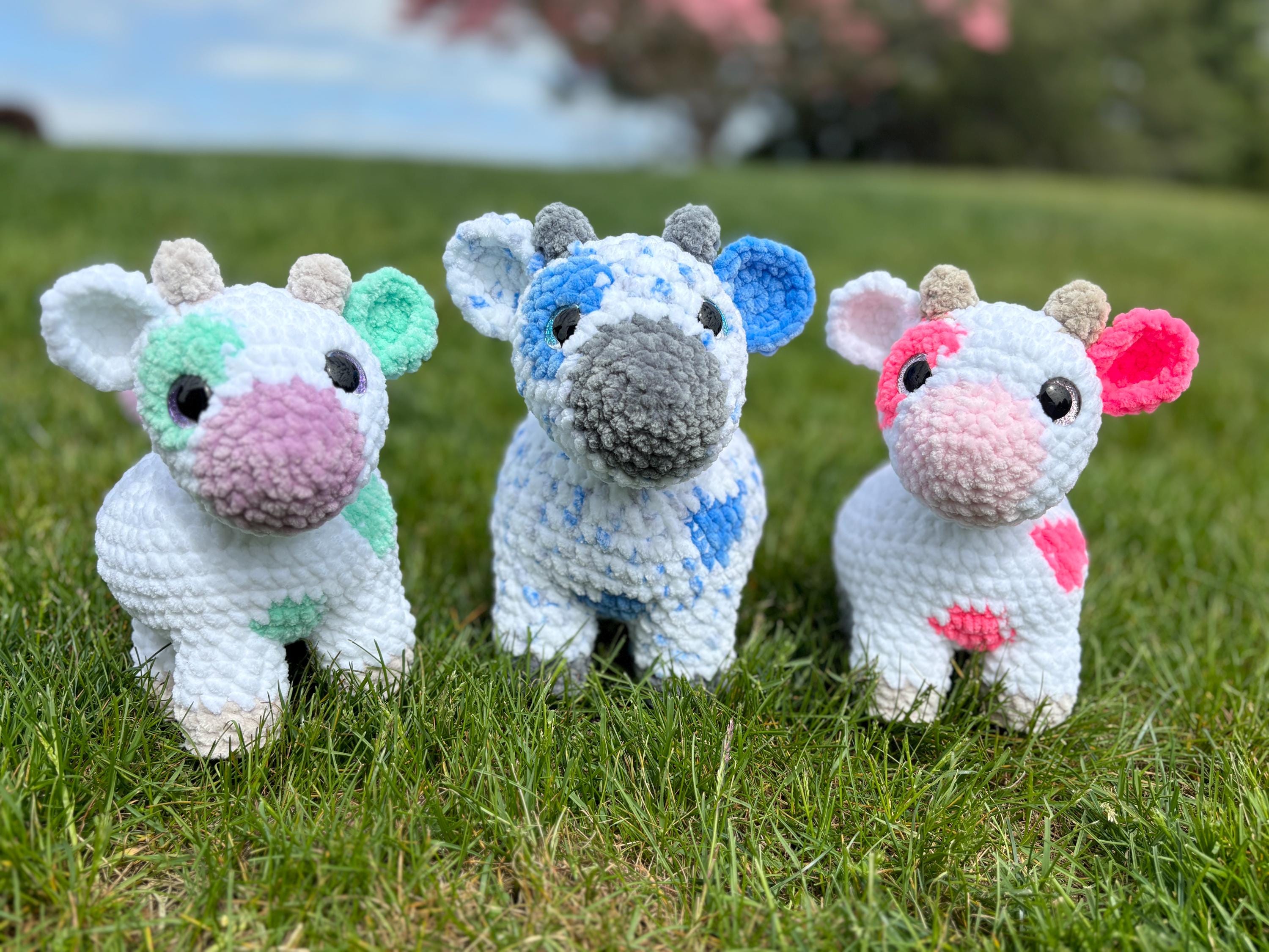 Cow Crochet Plushie, Personalized Stuffed Amigurumi Toy