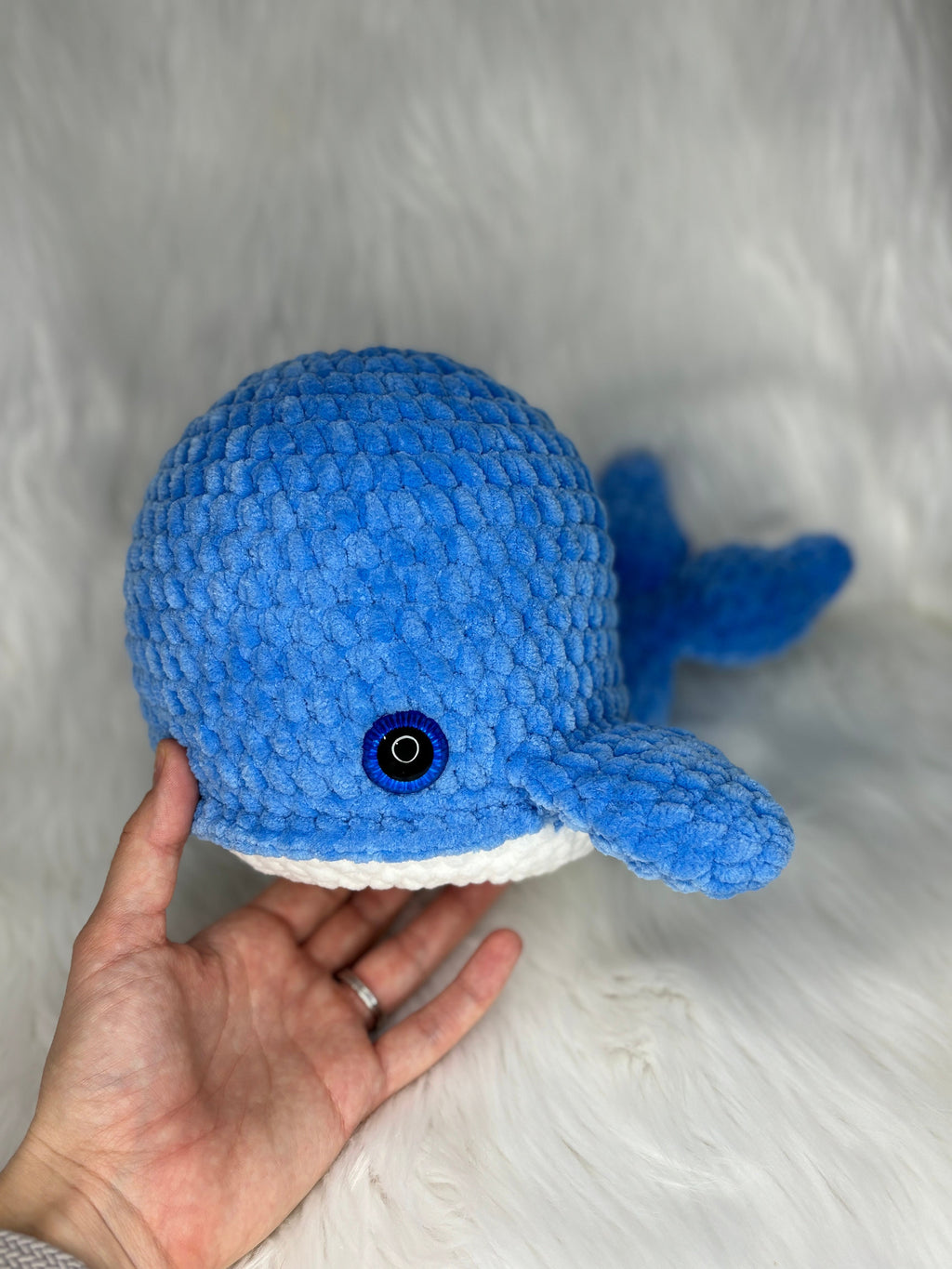 Whale Crochet Plushie | Soft Stuffed Animal with Babies