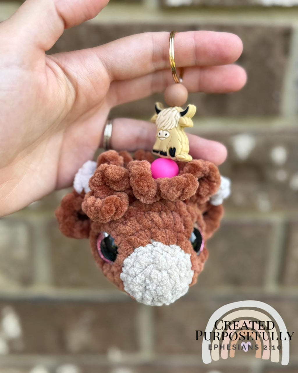 No Sew Farm Friends Keychain Crochet Pattern, 5 in 1 (Digital Download)