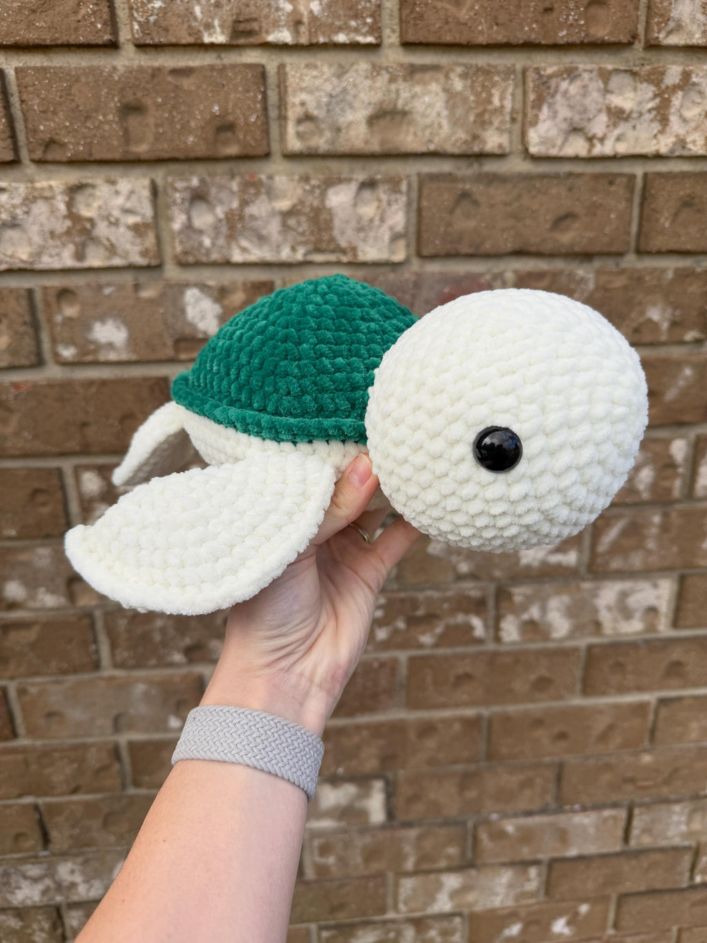 Sea Turtle Crochet Plushie | Soft Green Amigurumi Stuffed Animal