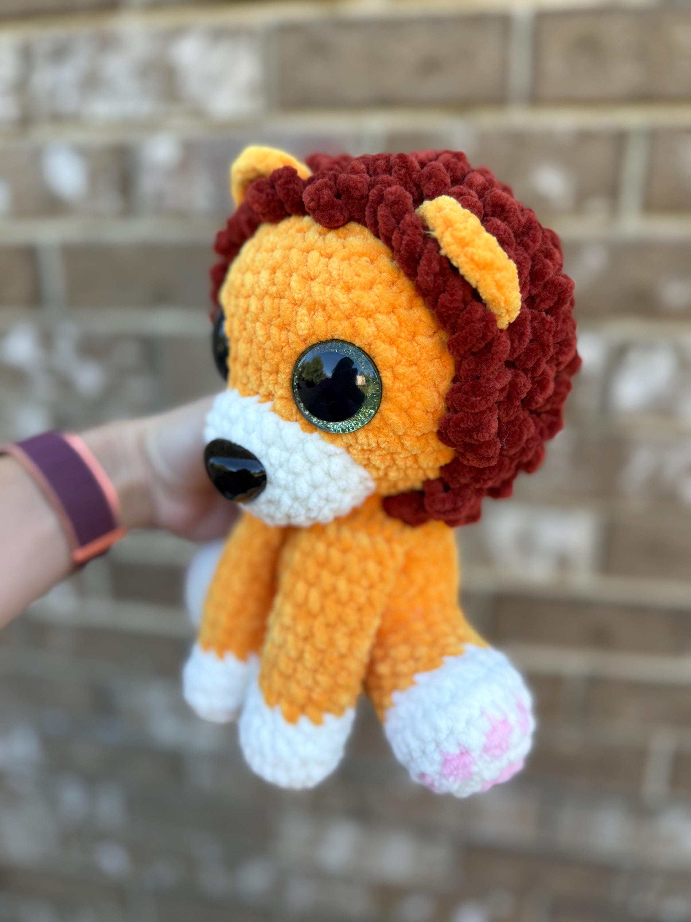 Lion Crochet Plushie • Handmade Amigurumi Safari Animal Toy