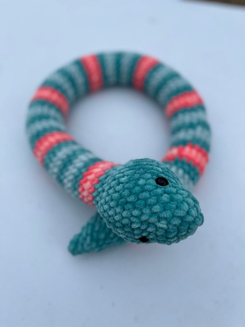 Snake Crochet Plushie, Soft Stuffed Amigurumi Gift